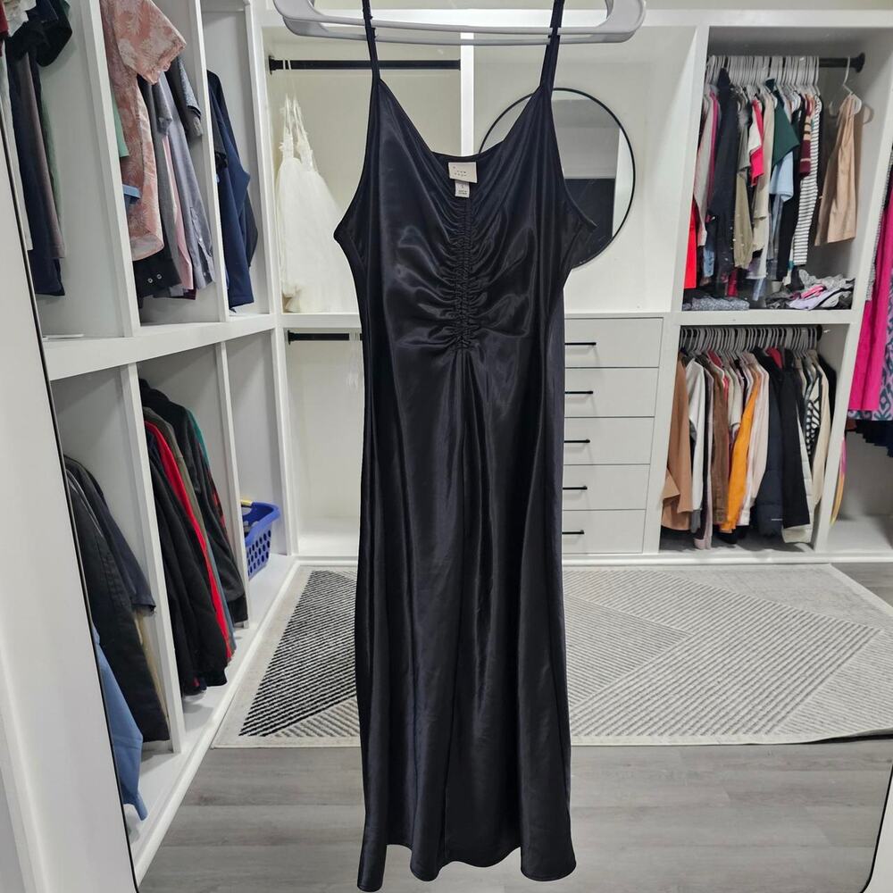 A new day black satin dress - Picture 2 of 4